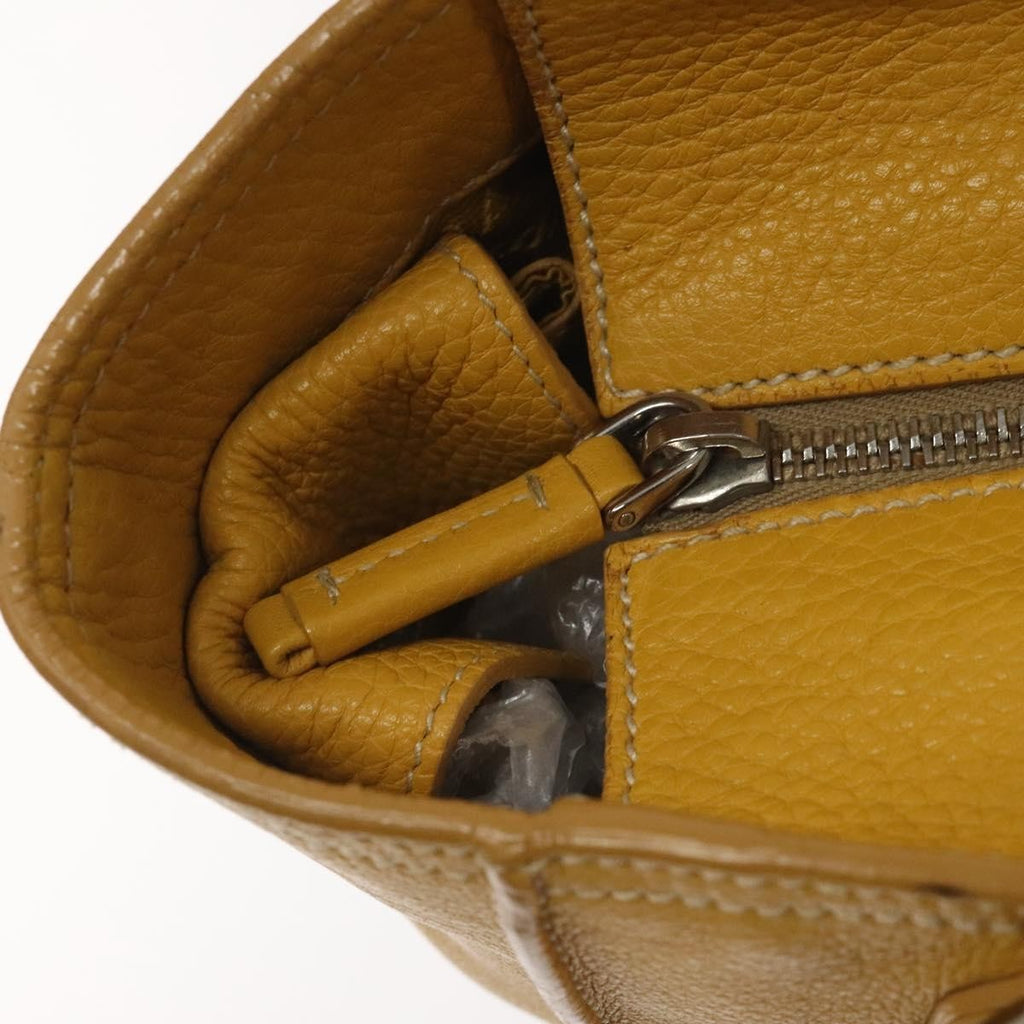 Prada Vintage Handbag Leather Yellow Leather Handbag