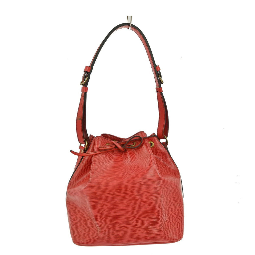 Louis Vuitton Petit Noe Handbag Epi Leather Red Leather Shoulder Bag
