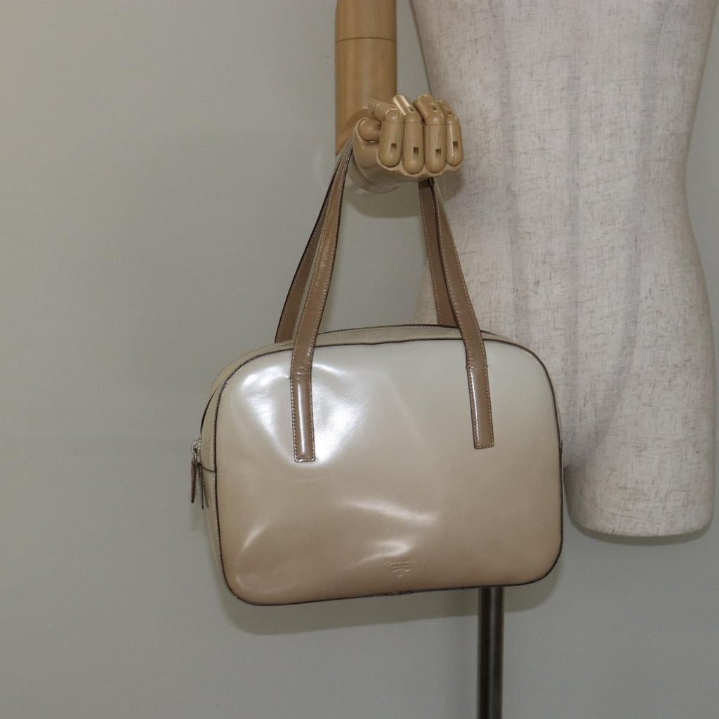 Prada Re-Edition 1995 Handbag Patent Leather Beige Patent_Leather Handbag