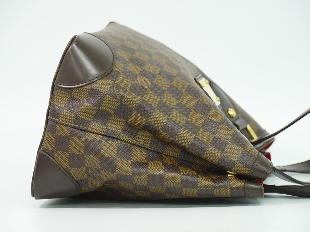 Louis Vuitton Hampstead Handbag Damier Brown Canvas Tote Bag