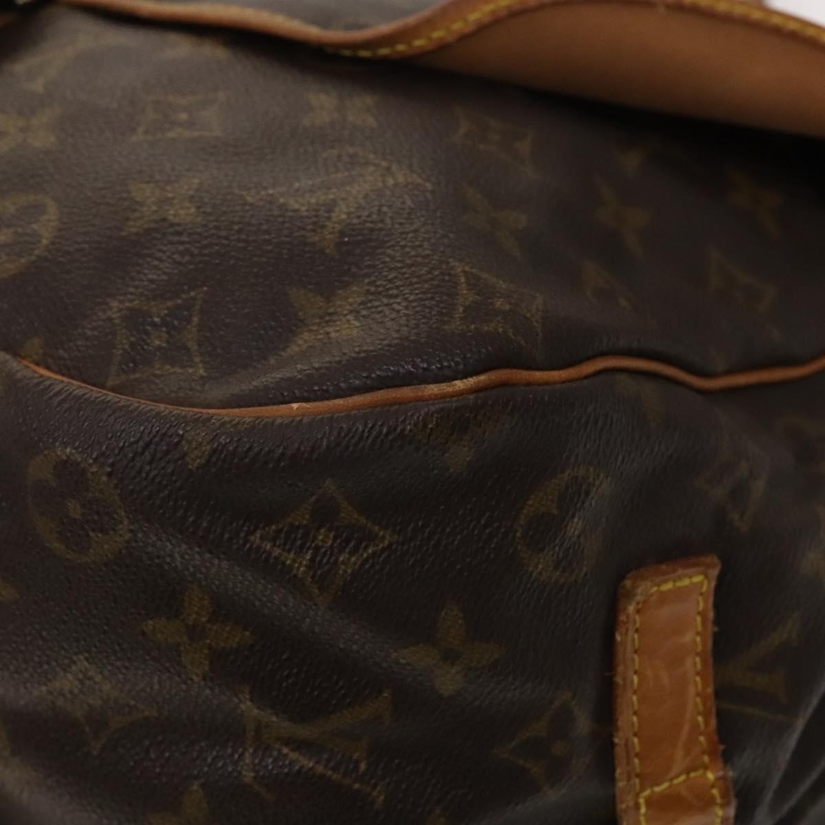 Louis Vuitton Saumur Handbag Monogram Canvas Brown Canvas Shoulder Bag