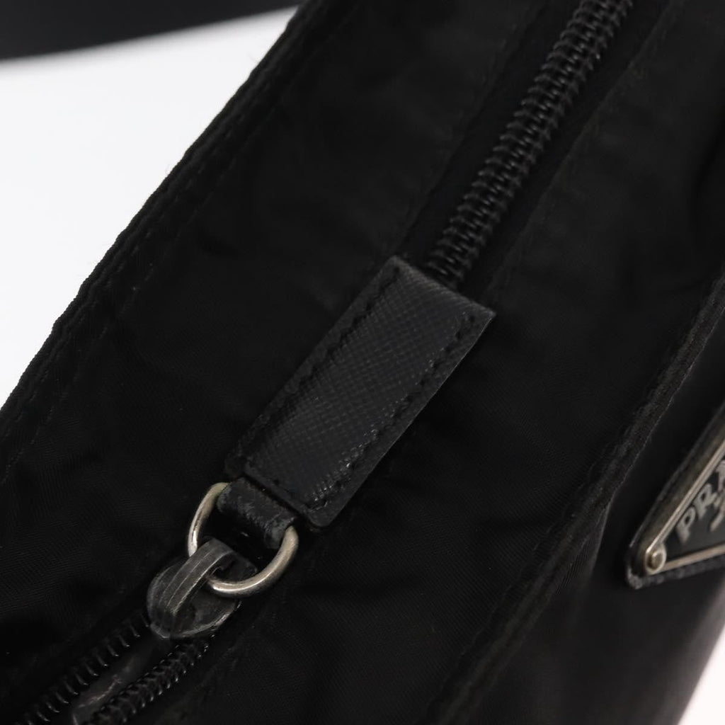 Prada Flat Messenger Bag Tessuto Black Nylon Shoulder Bag Bag