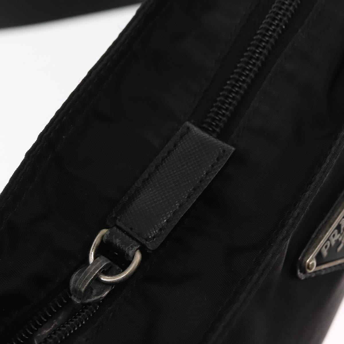Prada Flat Messenger Bag Tessuto Black Nylon Shoulder Bag Bag