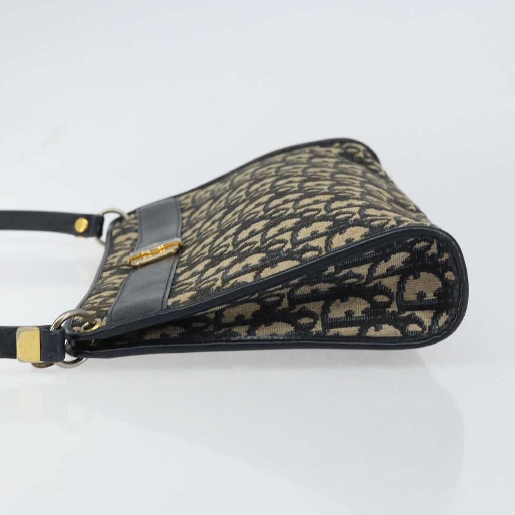 Christian Dior Vintage Trotter Shoulder Bag Canvas Navy Canvas Shoulder Bag Bag (Pre-Owned)