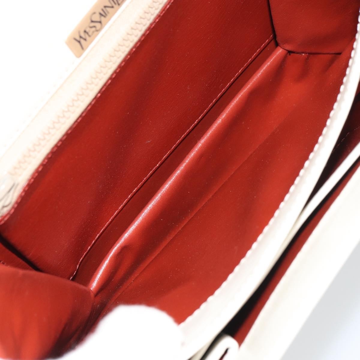 Saint Laurent Vintage Shoulder Bag Leather White Leather Shoulder Bag Bag (Pre-Owned)