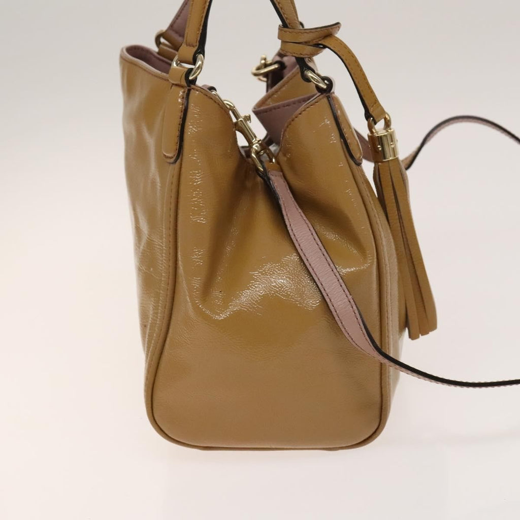Gucci Soho Convertible Shoulder Bag Patent Beige Patent_Leather Shoulder Bag Bag (Pre-Owned)