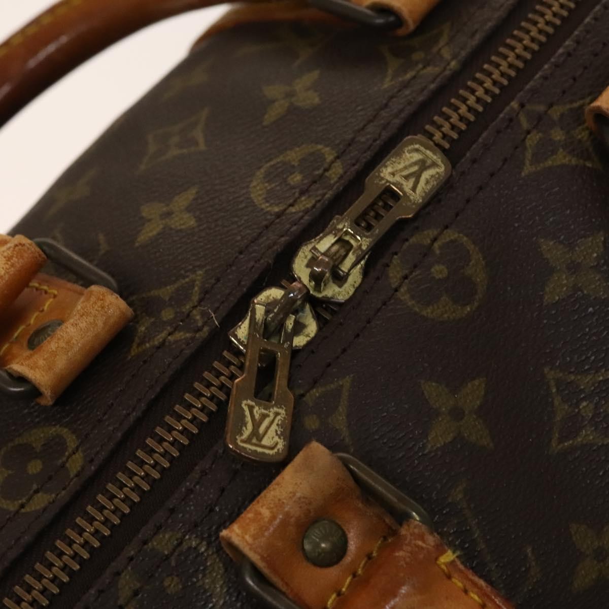 Louis Vuitton Keepall Bag Monogram Canvas Brown Canvas Travel Bag