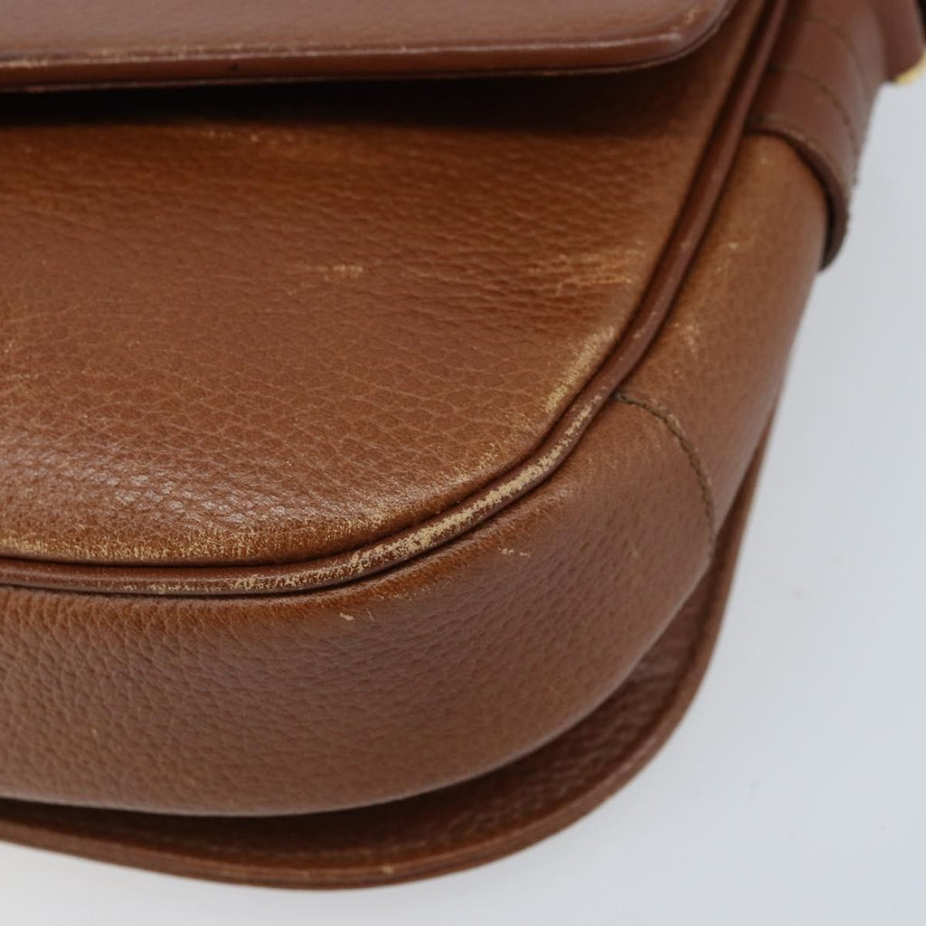Burberry Flap Shoulder Bag Leather Brown Leather Shoulder Bag
