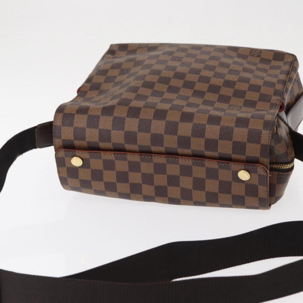 Louis Vuitton Naviglio Handbag Damier Brown Canvas Shoulder Bag