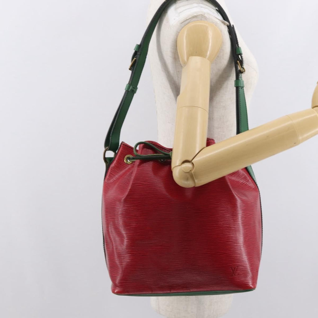 Louis Vuitton Bicolor Petit Noe Handbag Epi Leather Green Leather Shoulder Bag