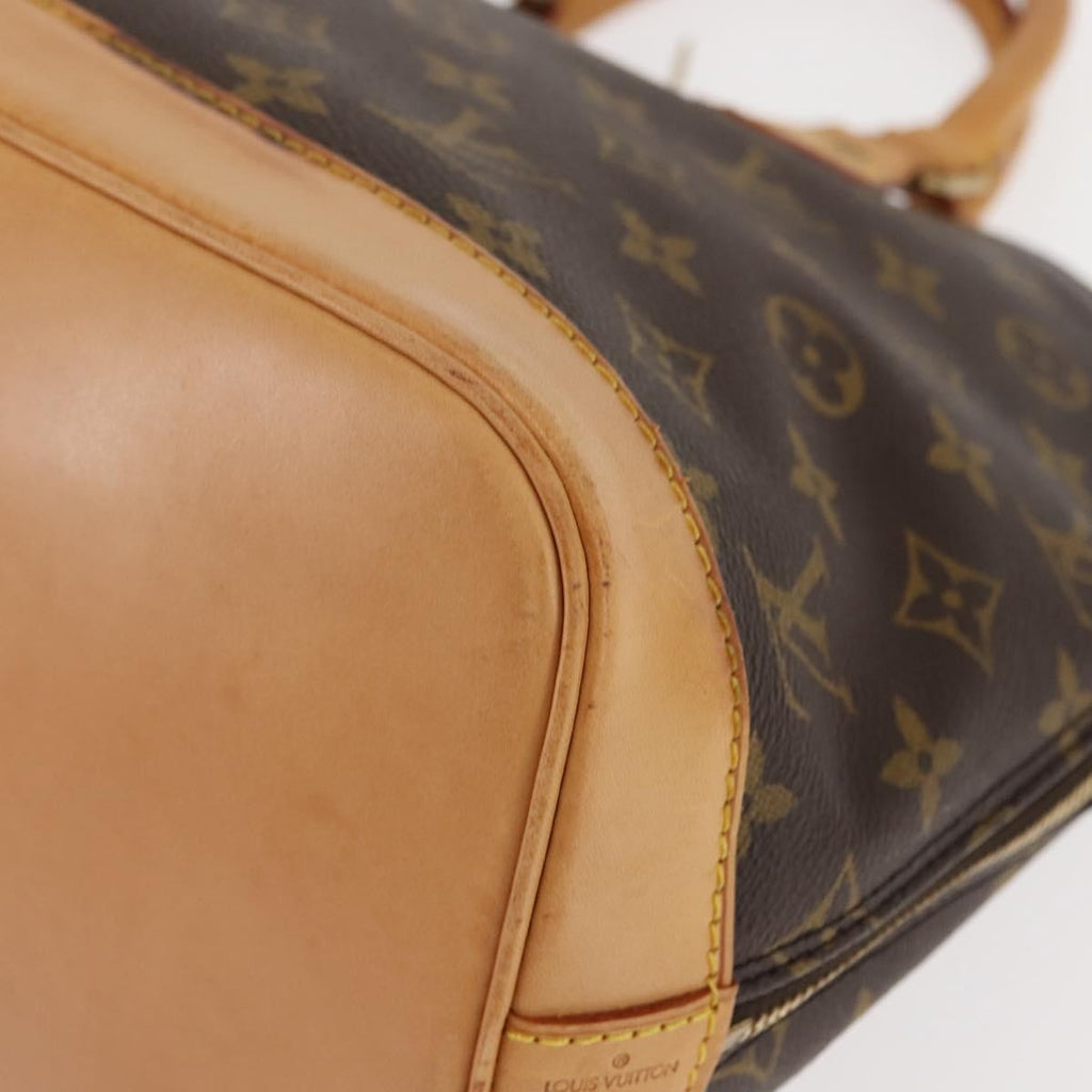Louis Vuitton Alma Handbag Monogram Canvas Brown Canvas Handbag