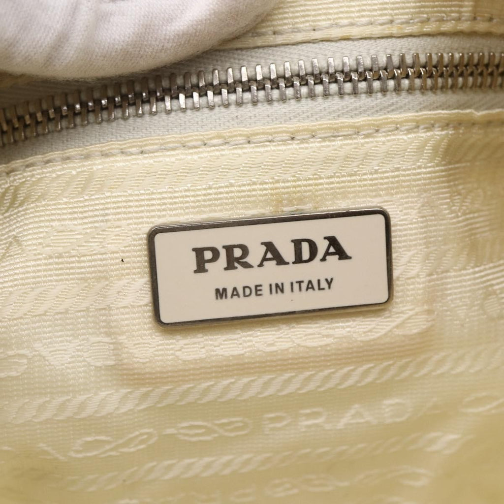 Prada Vintage Shoulder Bag Nylon And Leather Beige Nylon Shoulder Bag Bag