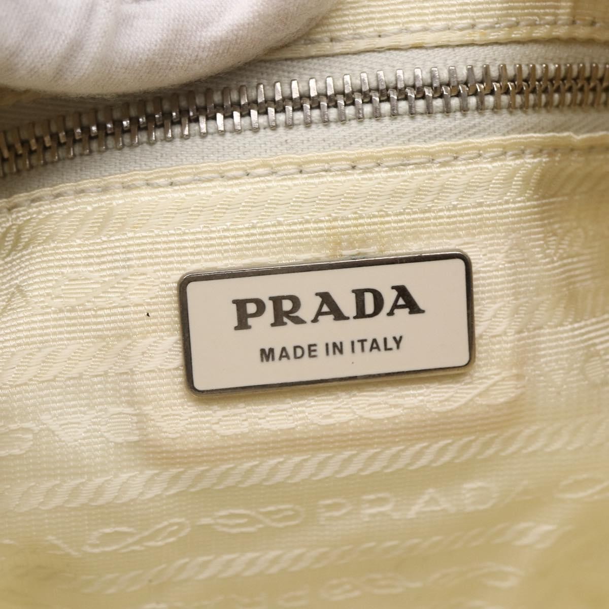 Prada Vintage Shoulder Bag Nylon And Leather Beige Nylon Shoulder Bag Bag