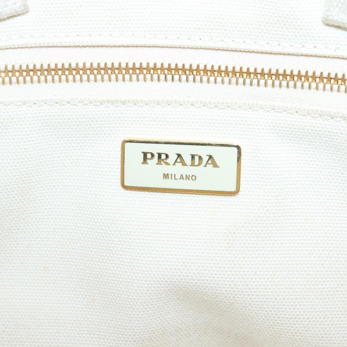 Prada Canapa Tote Canvas White Canvas Tote Bag Bag