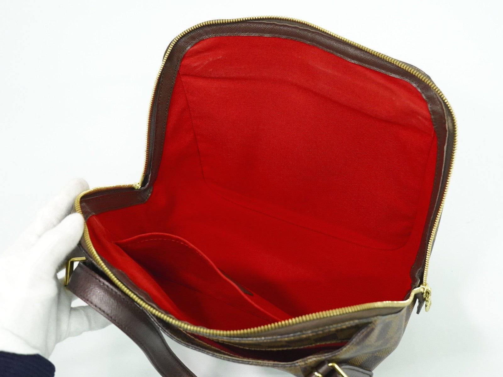 Louis Vuitton Belem Handbag Damier Brown Canvas Shoulder Bag