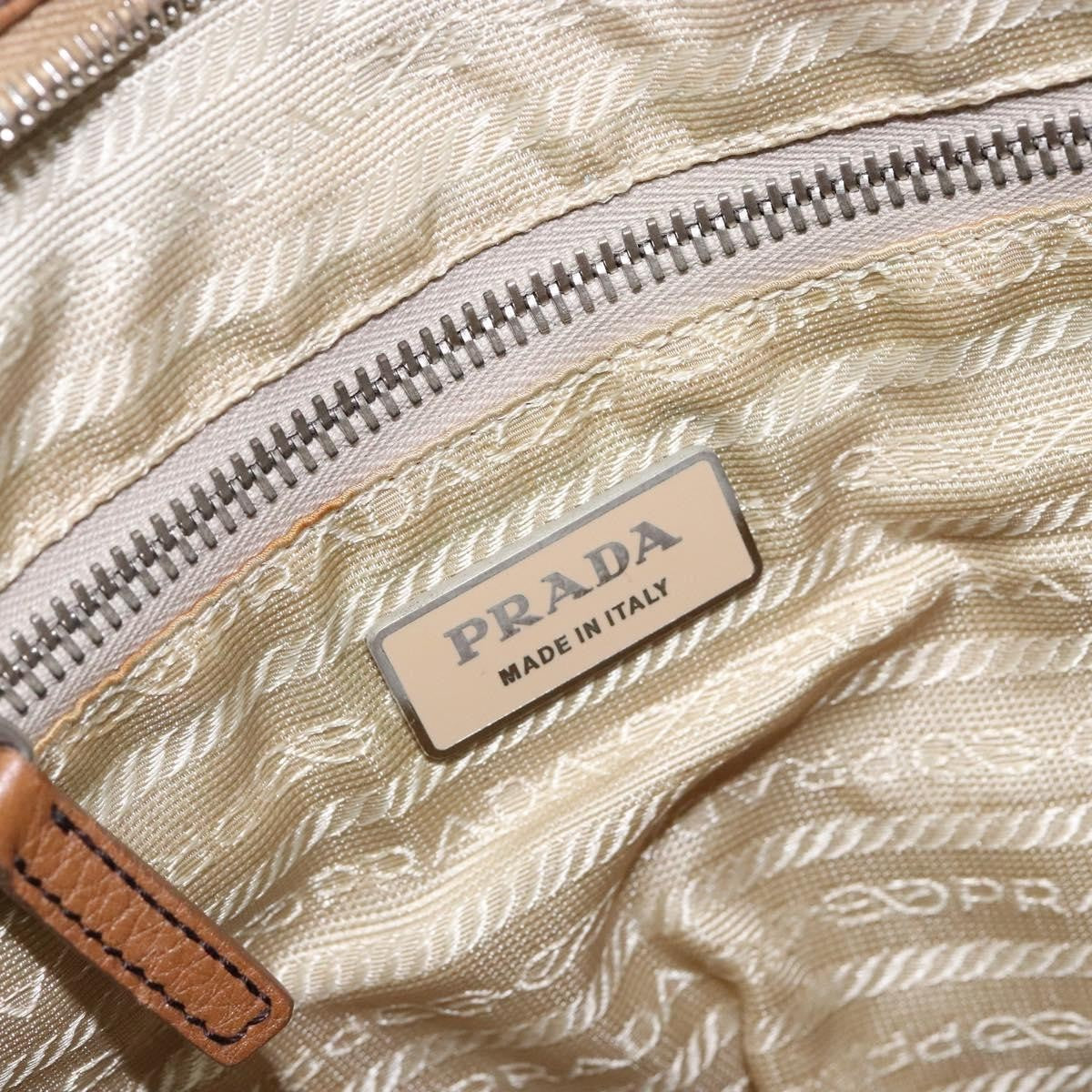 Prada Vintage Convertible Tote Canvas And Leather Beige Canvas Tote Bag Bag