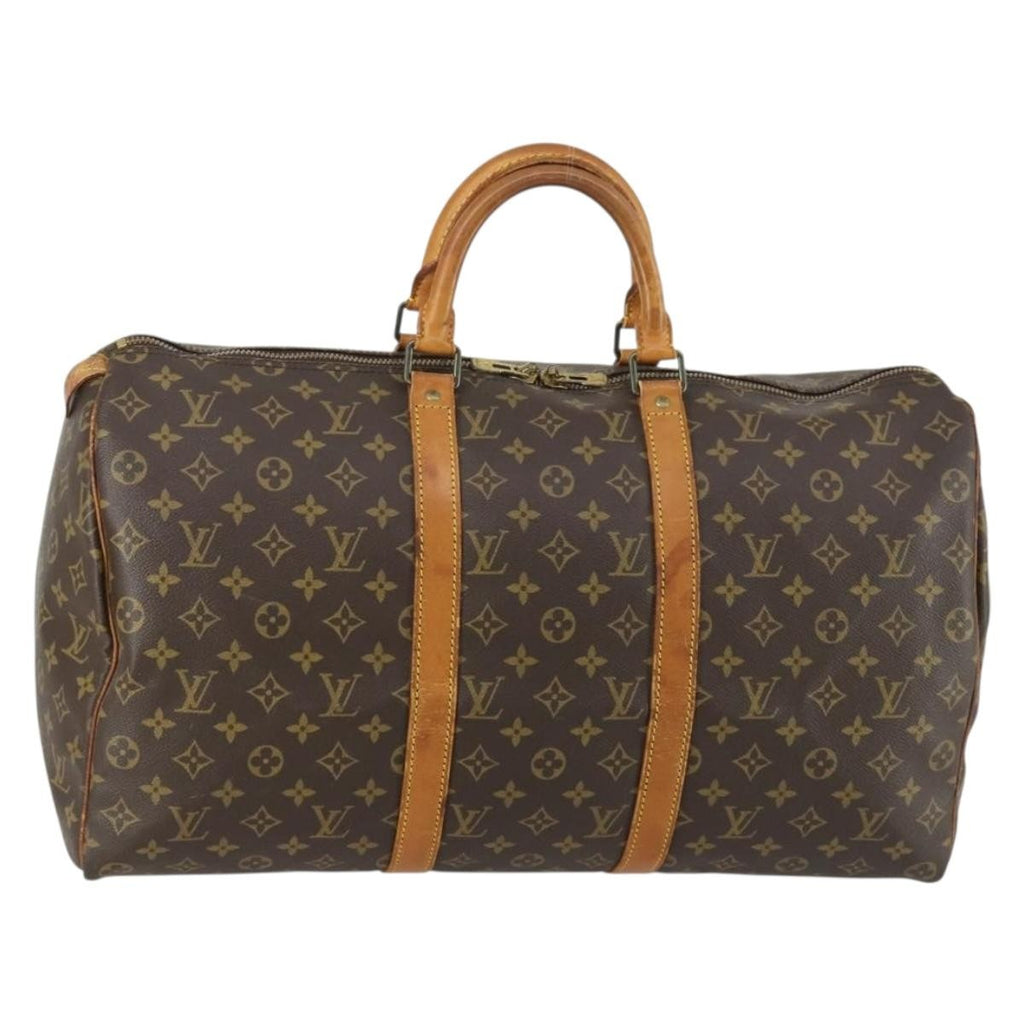 Louis Vuitton Keepall Bag Monogram Canvas Brown Canvas Travel Bag