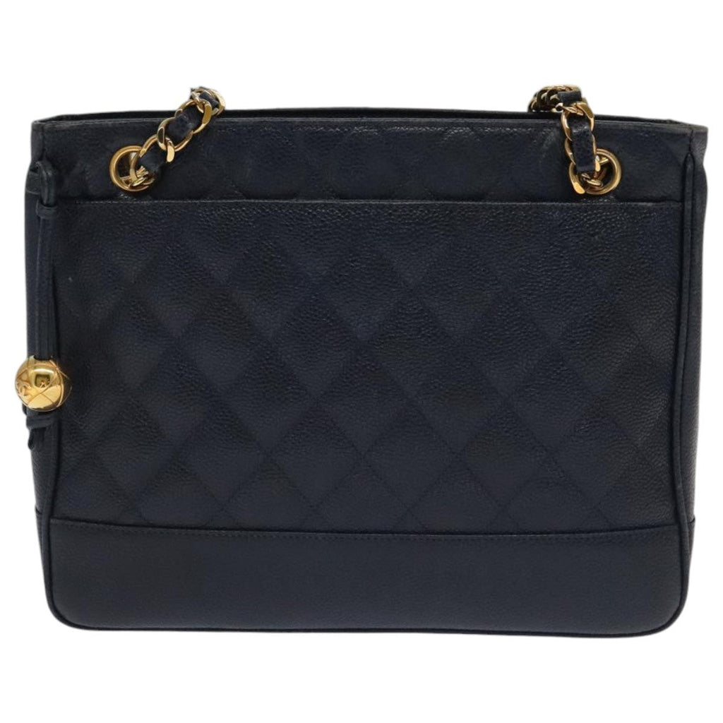 Chanel Vintage Shoulder Bag Leather Navy Leather Shoulder Bag Bag