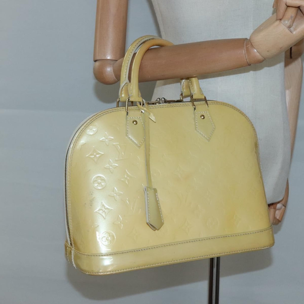 Louis Vuitton Alma Handbag Patent Leather Yellow Patent_Leather Handbag