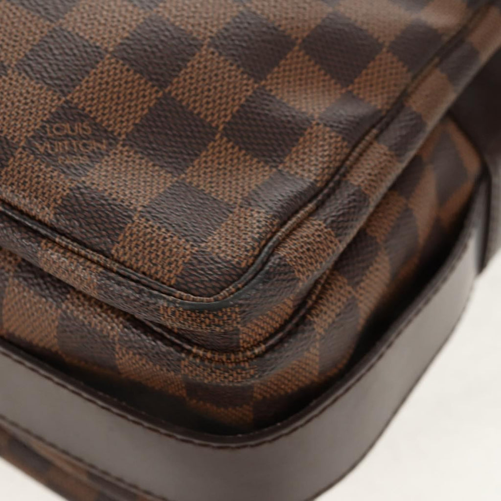 Louis Vuitton Naviglio Handbag Damier Brown Canvas Shoulder Bag