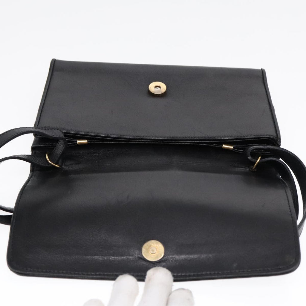 Celine Vintage Shoulder Bag Leather Black Leather Shoulder Bag Bag