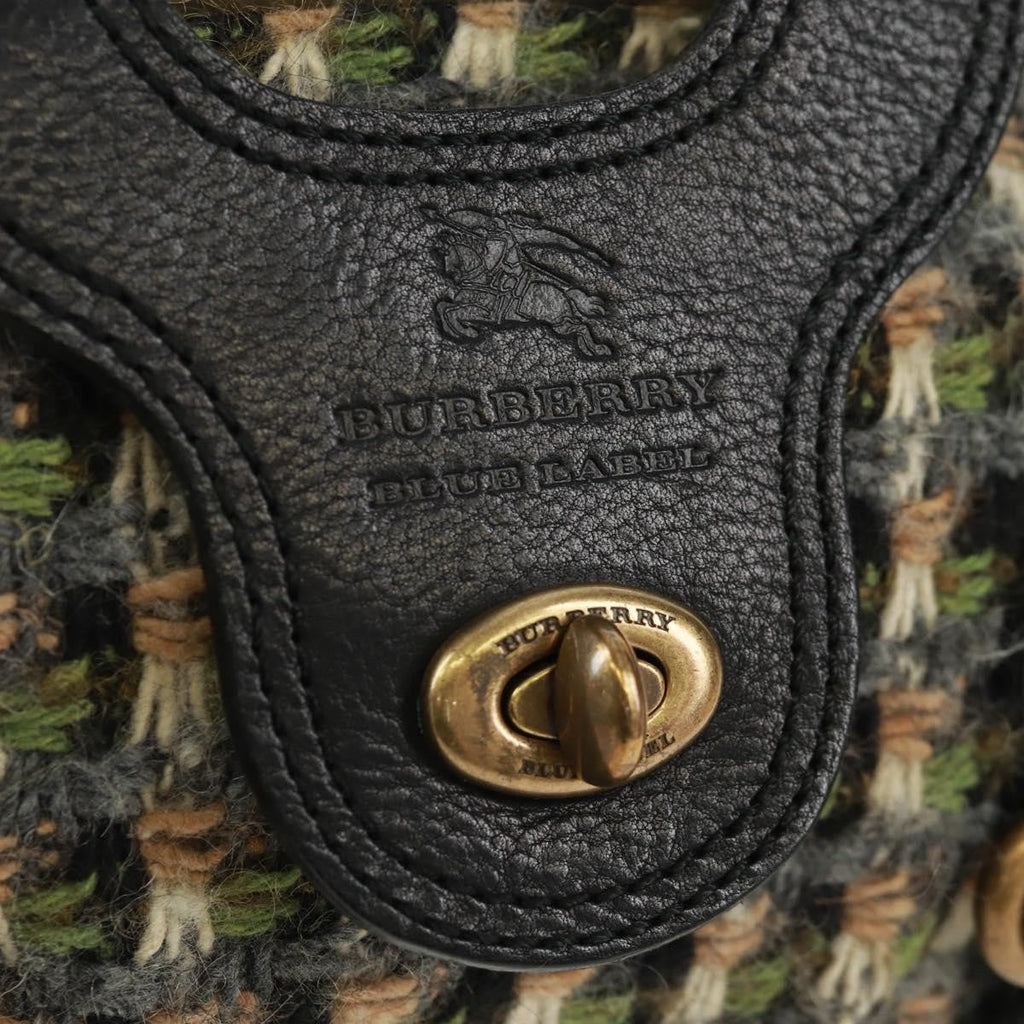 Burberry Blue Label Shoulder Bag Tweed Green Tweed Shoulder Bag