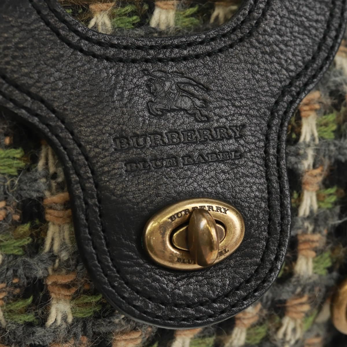 Burberry Blue Label Shoulder Bag Tweed Green Tweed Shoulder Bag