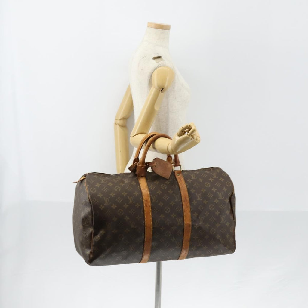 Louis Vuitton Keepall Bag Monogram Canvas Brown Canvas Travel Bag