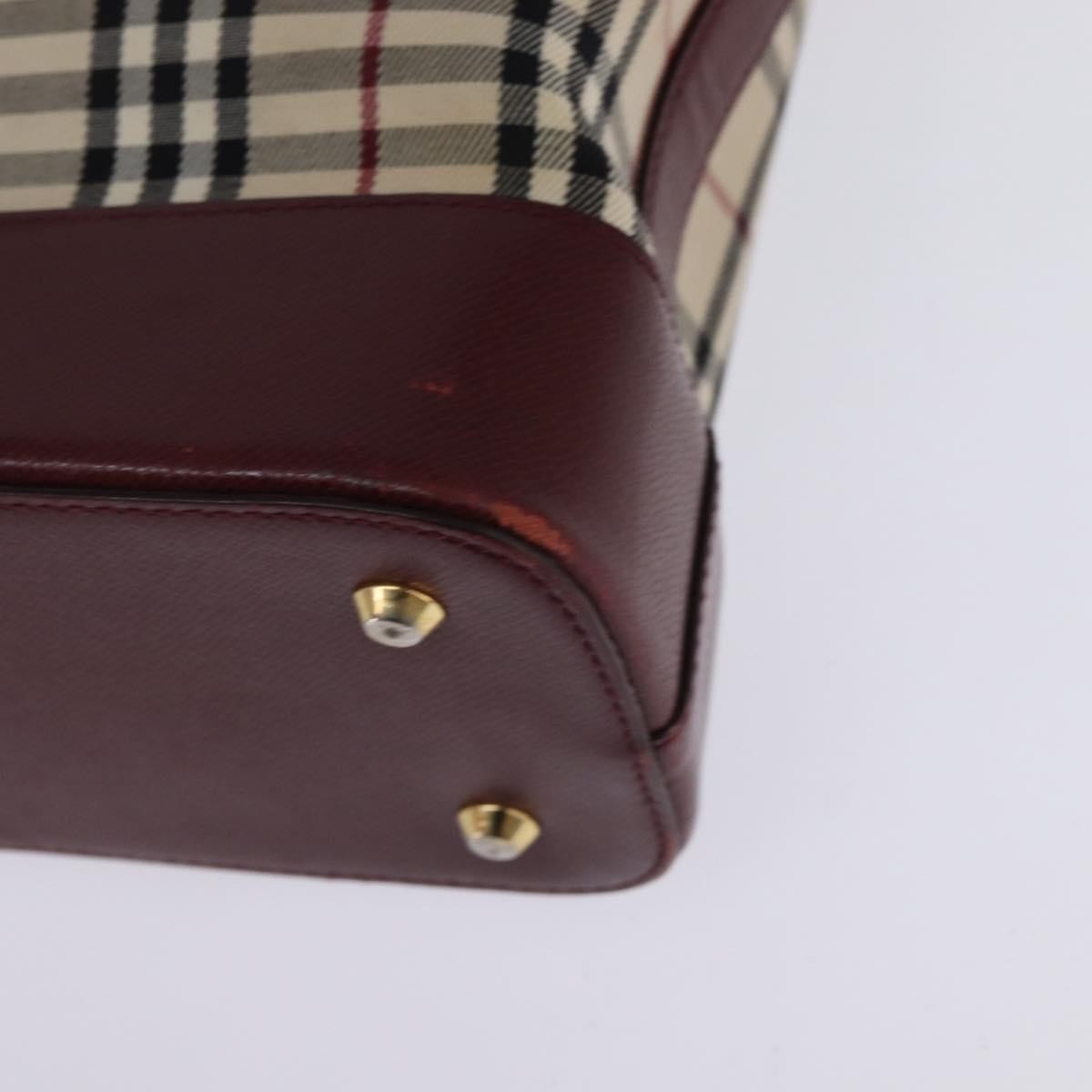 Burberry Nova Check Tote Canvas Check Pattern Beige Canvas Bag