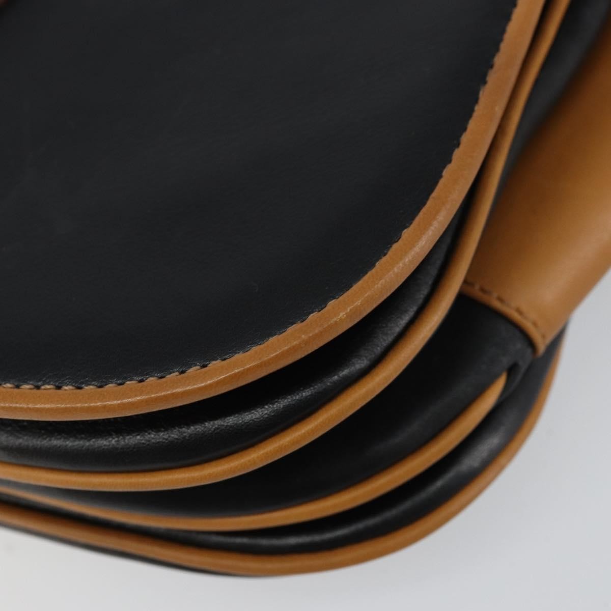 Celine Vintage Shoulder Bag Leather Black Leather Shoulder Bag Bag