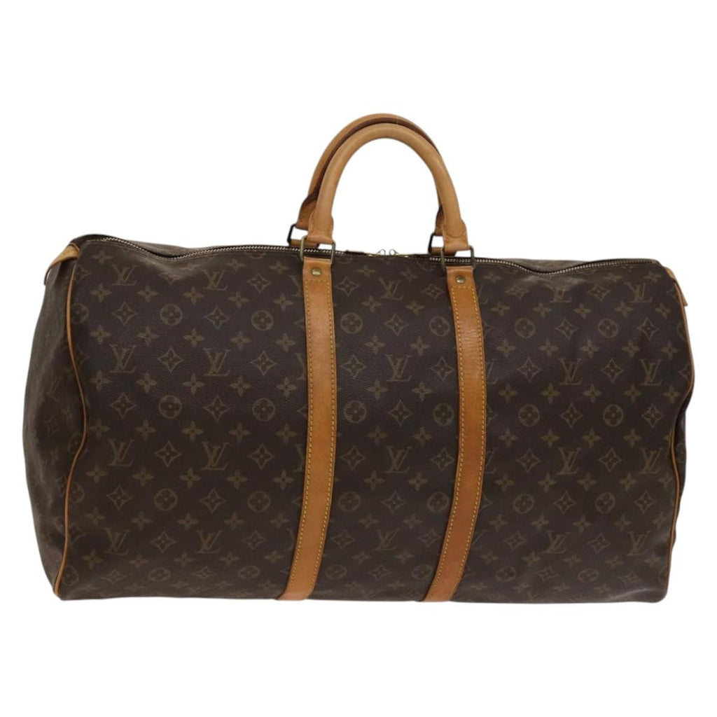 Louis Vuitton Keepall Bag Monogram Canvas Brown Canvas Travel Bag