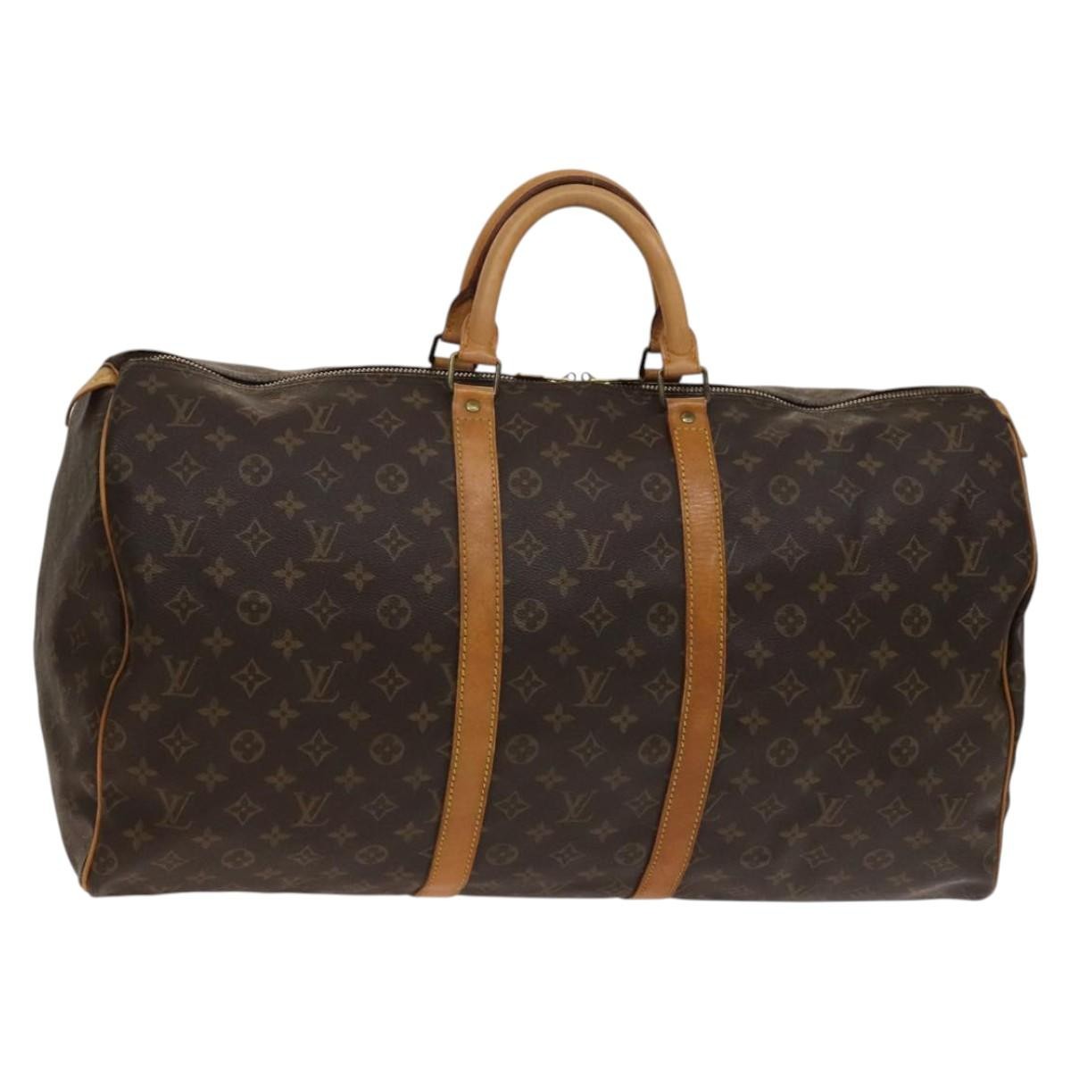 Louis Vuitton Keepall Bag Monogram Canvas Brown Canvas Travel Bag