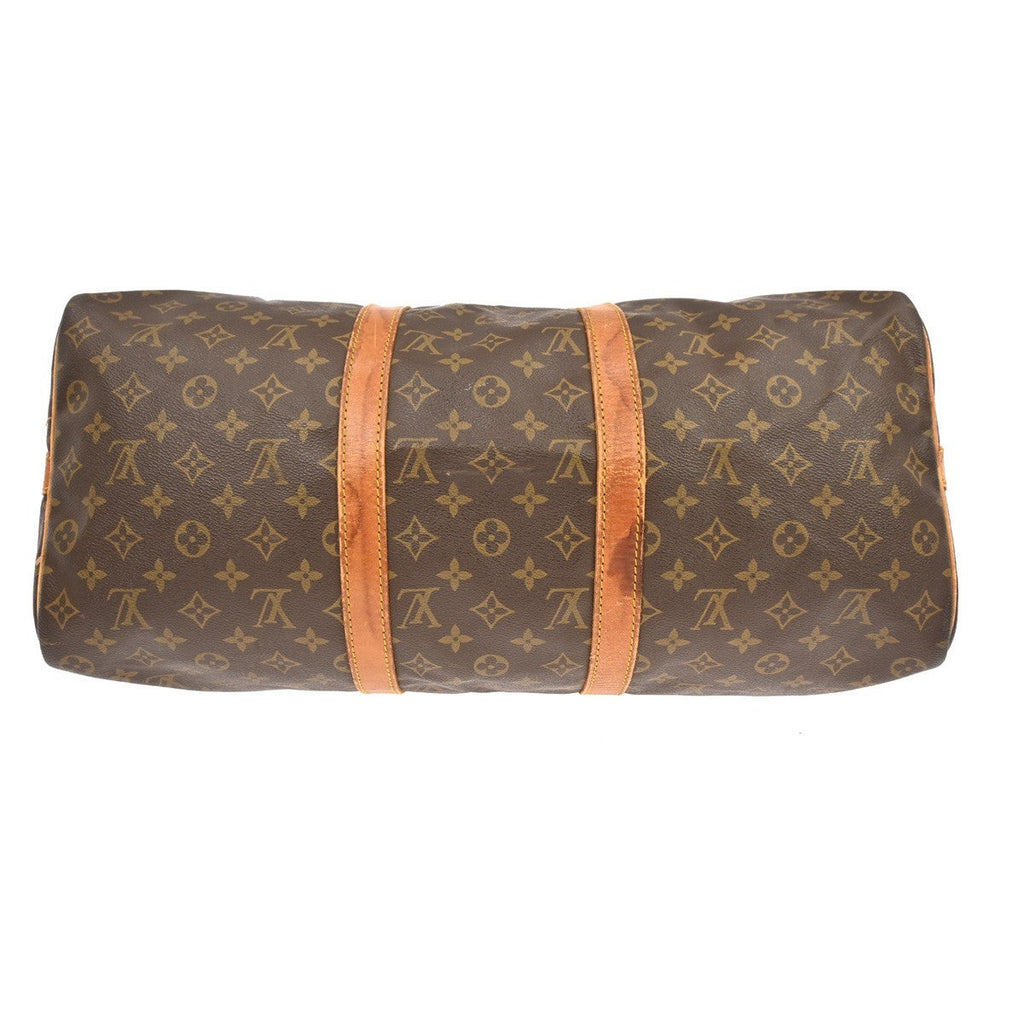 Louis Vuitton Keepall Bandouliere Bag Monogram Canvas Brown Canvas Travel Bag