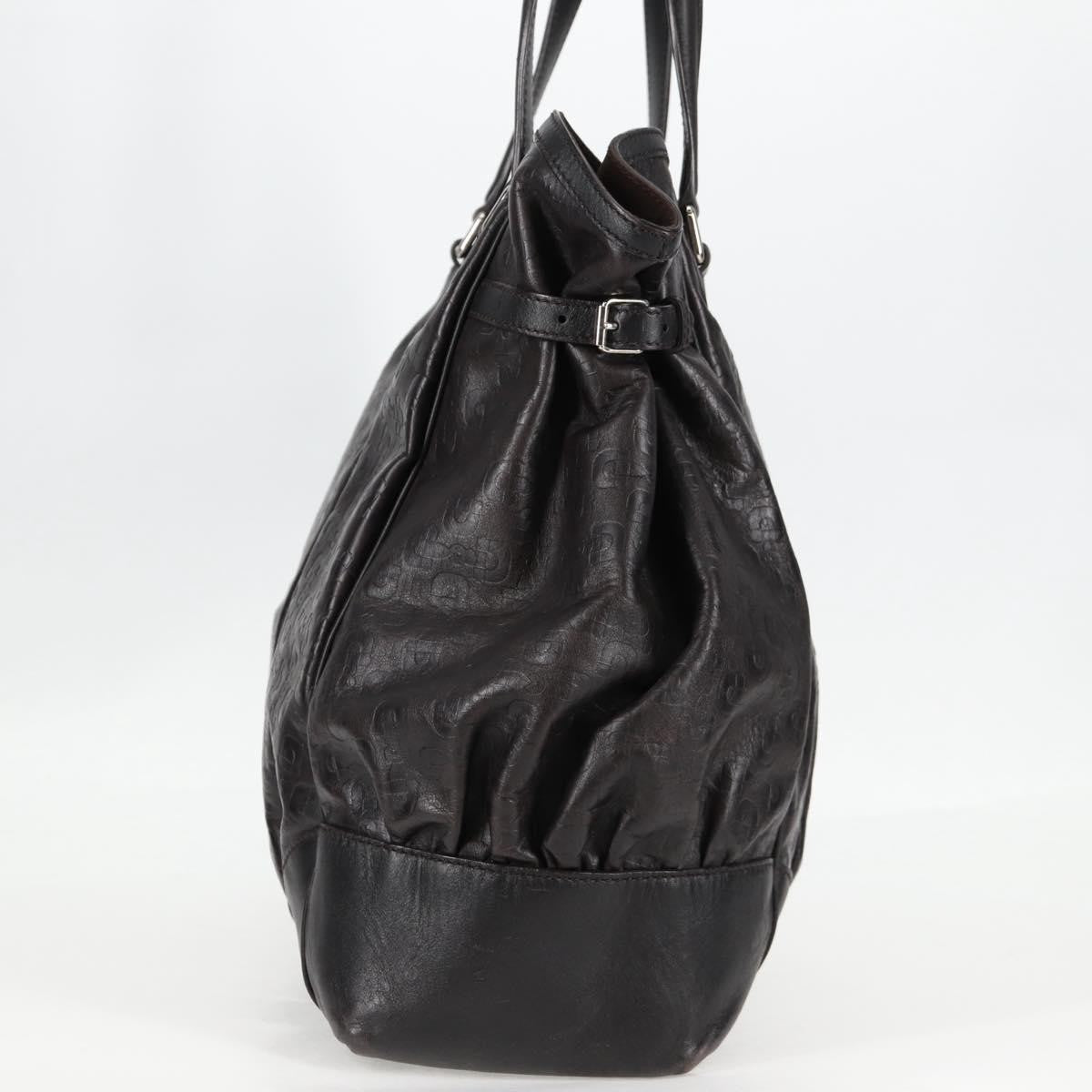 Gucci Full Moon Tote Leather Black Leather Tote Bag Bag (Pre-Owned)