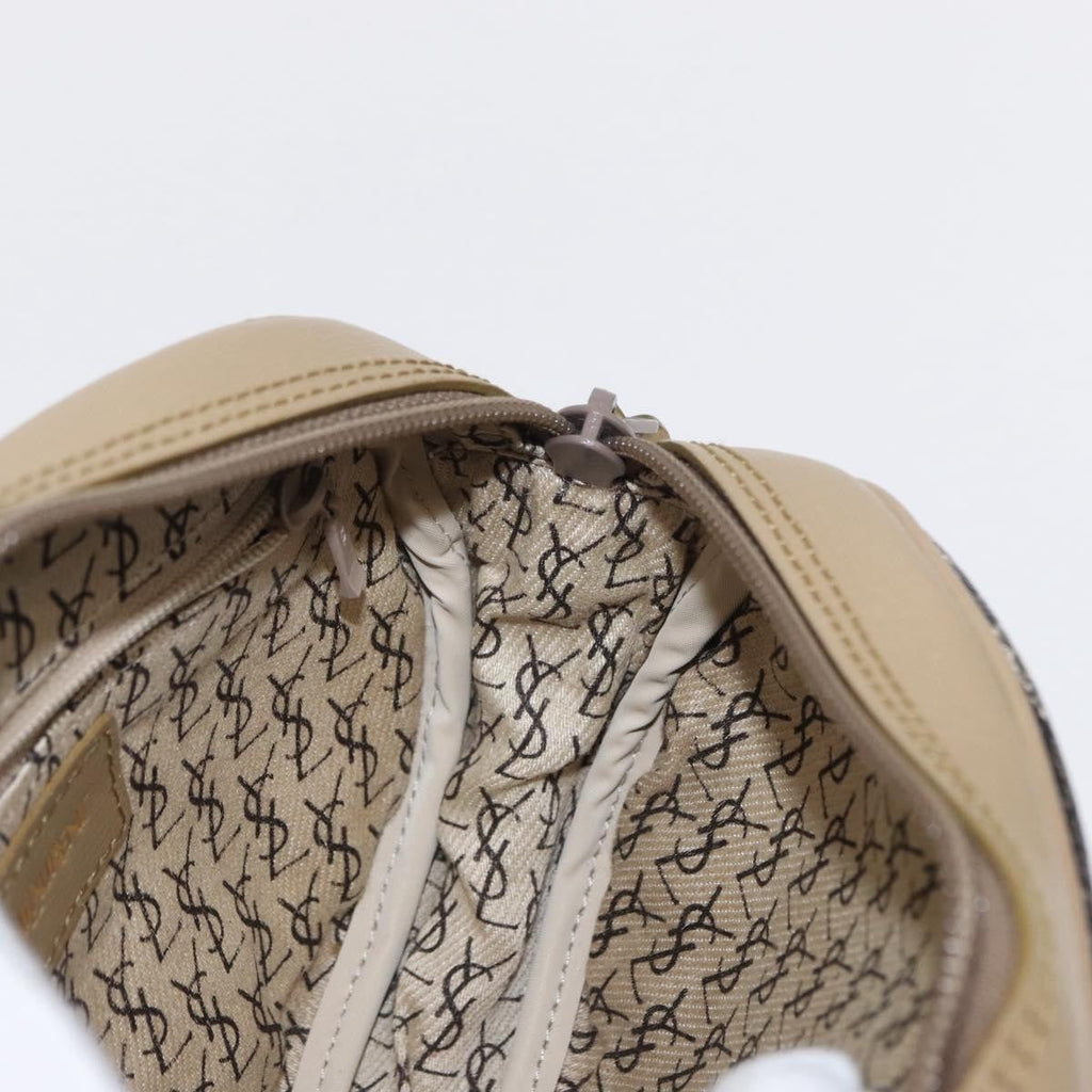 Saint Laurent Vintage Shoulder Bag Pvc Leather Beige Pvc Shoulder Bag Bag (Pre-Owned)