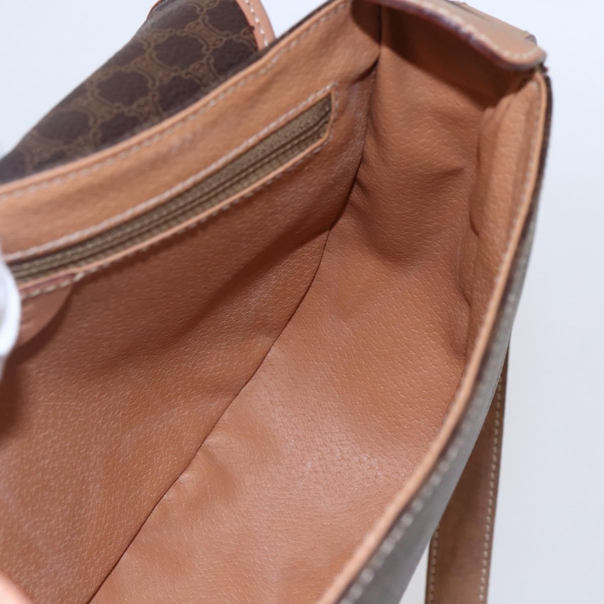 Celine Macadam Shoulder Bag Pvc Leather Brown Canvas Shoulder Bag Bag