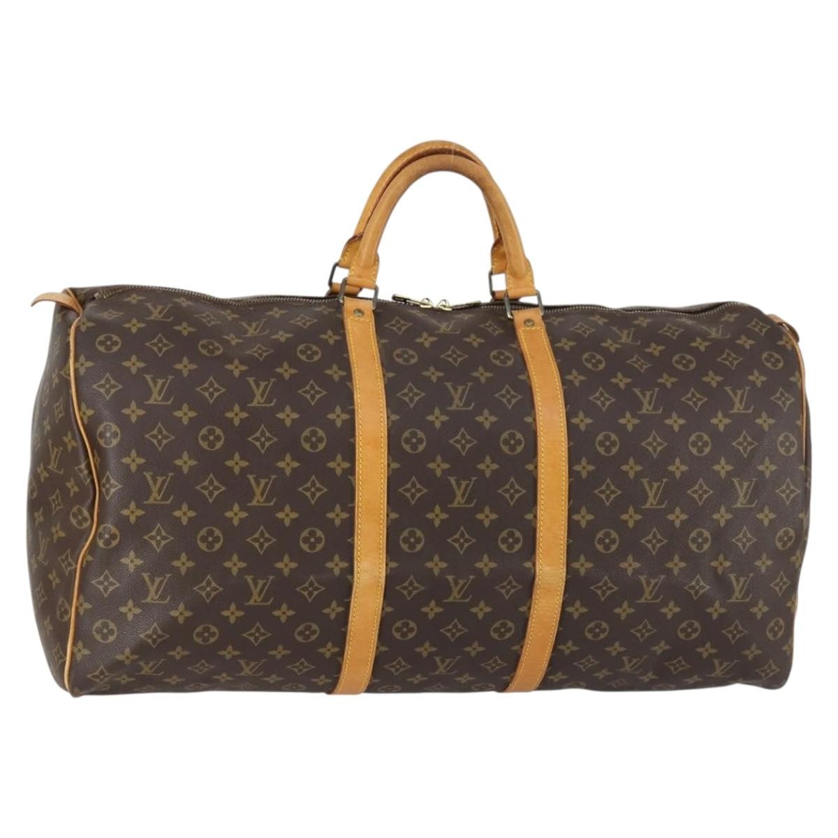 Louis Vuitton Keepall Bag Monogram Canvas Brown Canvas Travel Bag