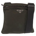 Prada Front Pocket Messenger Bag Tessuto Khaki Nylon Shoulder Bag Bag