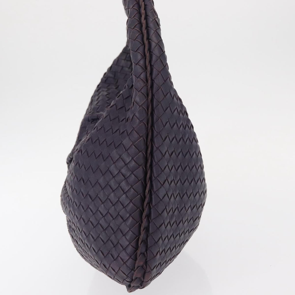 Bottega Veneta Veneta Hobo Pleated Intrecciato Nappa Purple Leather Shoulder Bag Bag