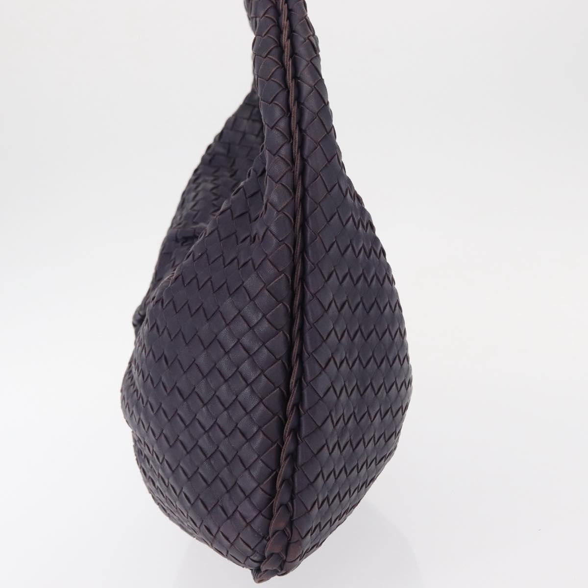 Bottega Veneta Veneta Hobo Pleated Intrecciato Nappa Purple Leather Shoulder Bag Bag