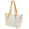 Louis Vuitton Totally Handbag Damier Azur White Canvas Shoulder Bag