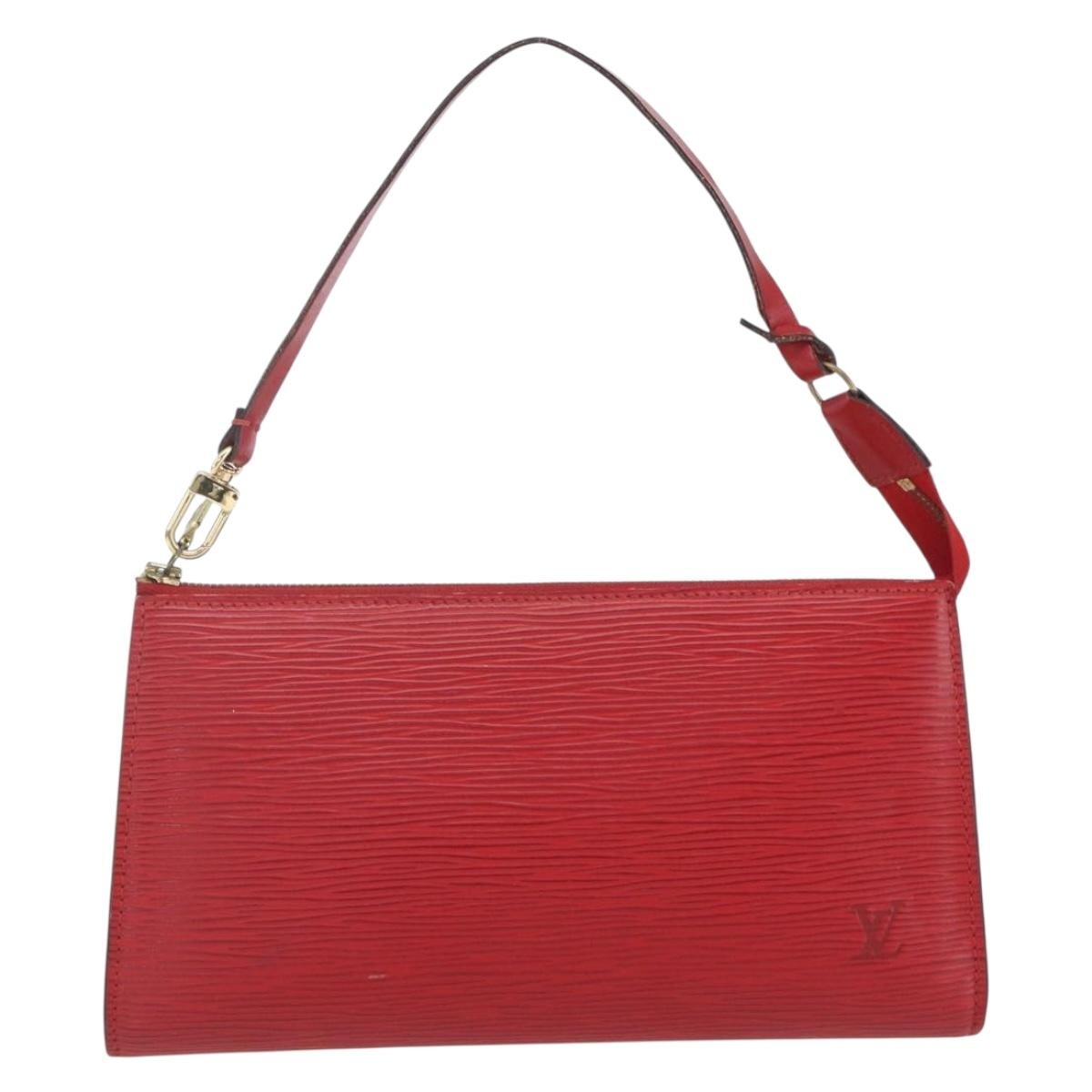 Louis Vuitton Pochette Accessoires Epi Leather Red Leather Clutche & Pouche Bag