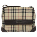 Burberry Nova Check Shoulder Bag Canvas And Leather Beige Canvas Shoulder Bag