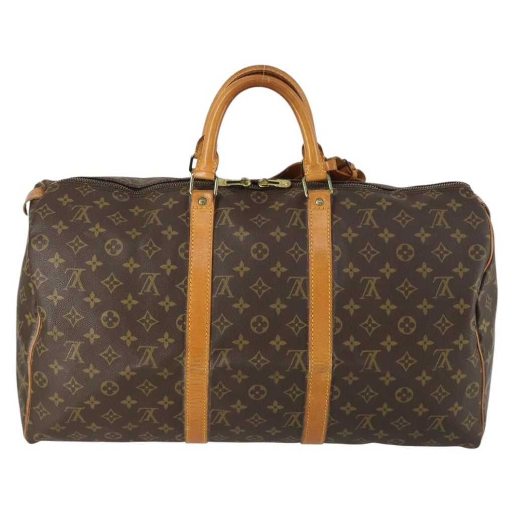 Louis Vuitton Keepall Bag Monogram Canvas Brown Canvas Travel Bag