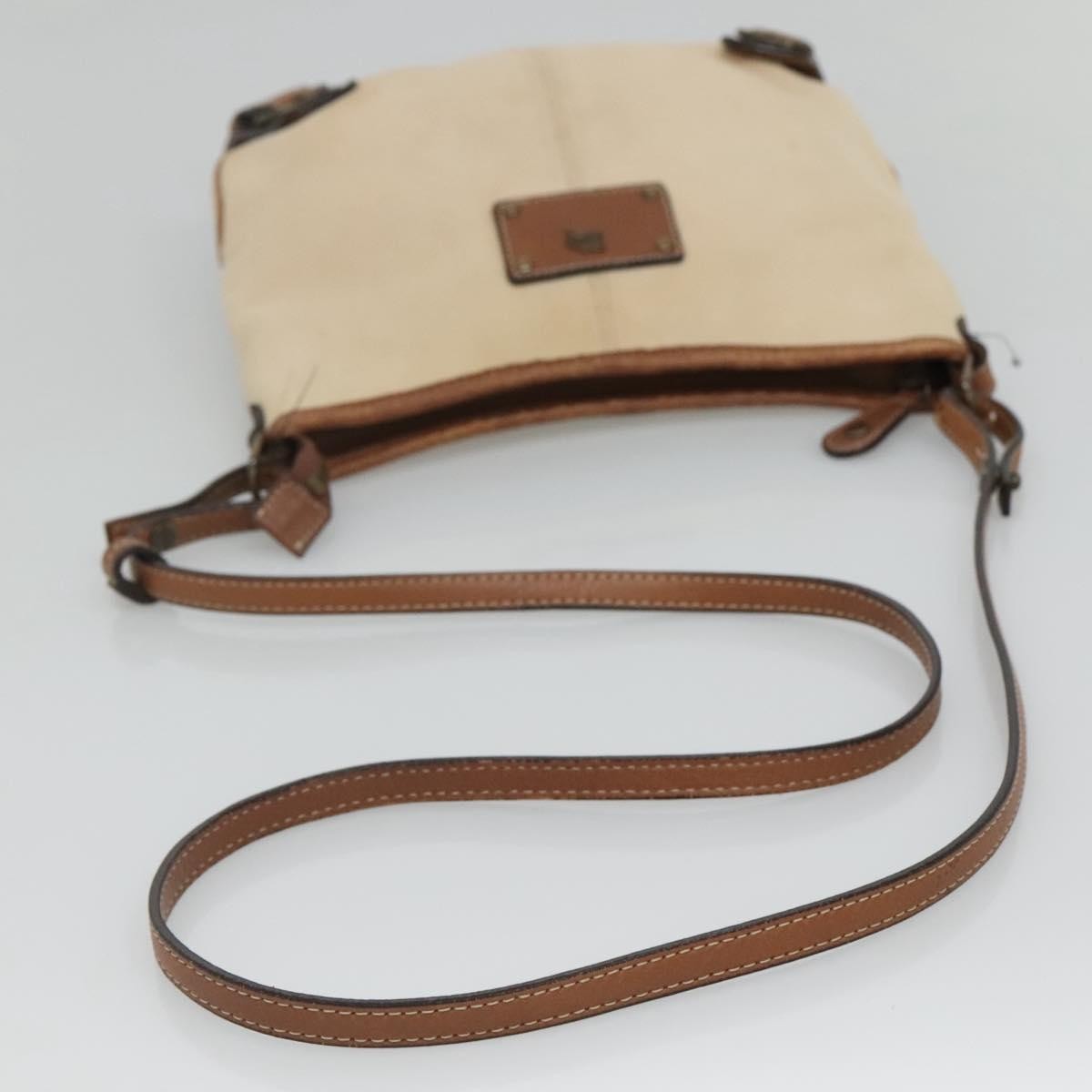 Burberry Blue Label Shoulder Bag Canvas Beige Canvas Shoulder Bag