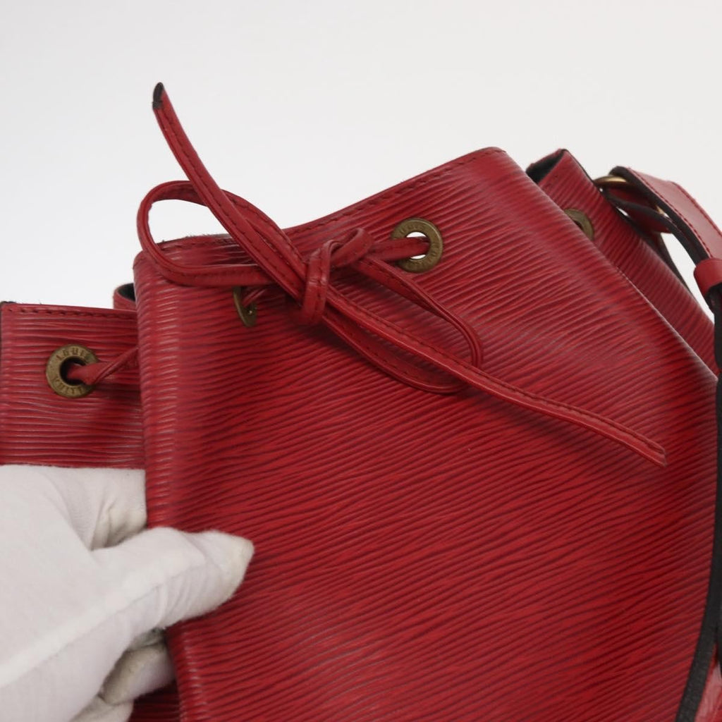 Louis Vuitton Petit Noe Handbag Epi Leather Red Leather Shoulder Bag