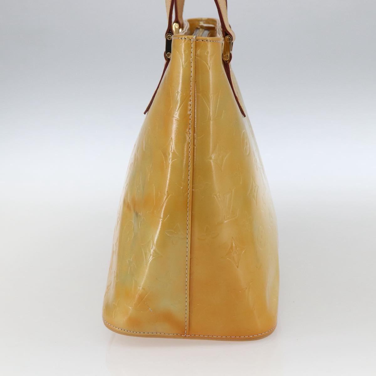 Louis Vuitton Houston Handbag Monogram Vernis Yellow Patent_Leather Tote Bag