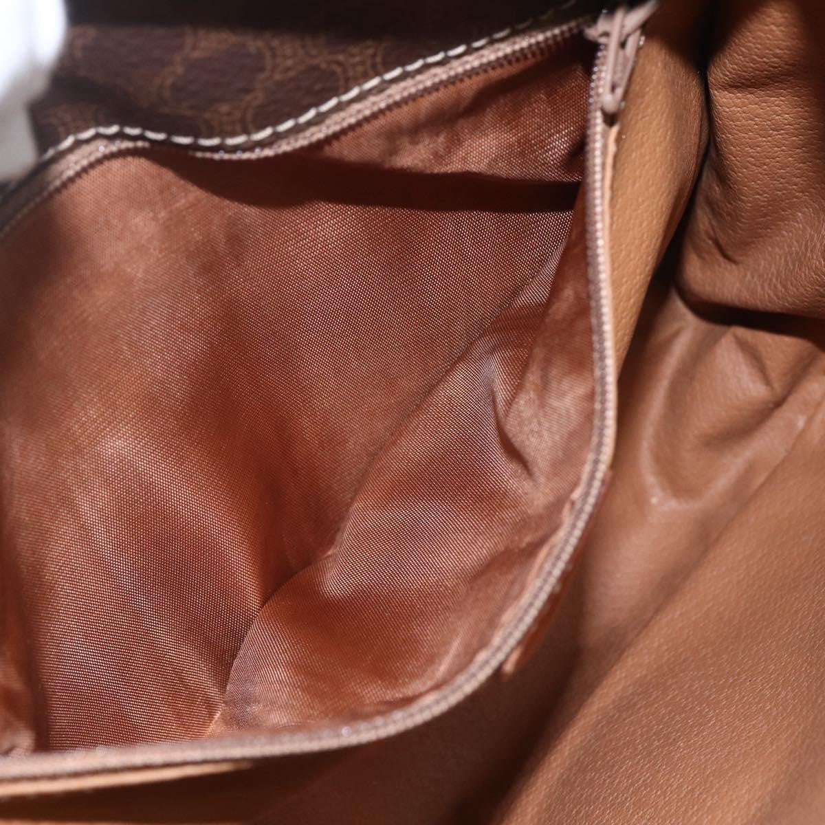 Celine Macadam Shoulder Bag Pvc Leather Brown Pvc Shoulder Bag Bag