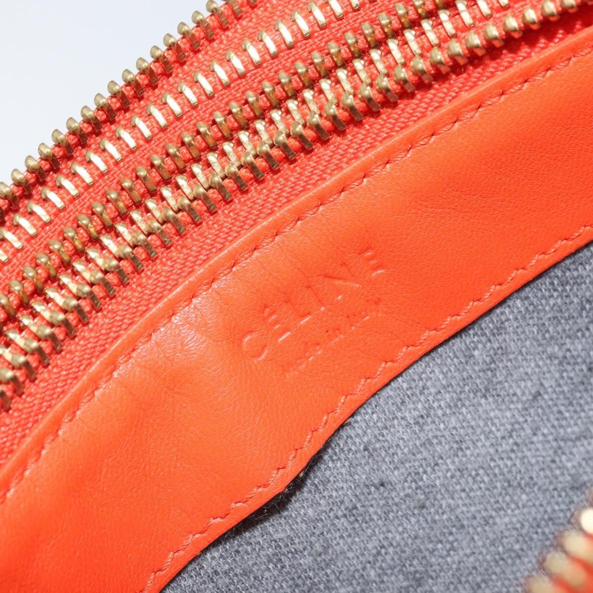Celine Trio Crossbody Bag Leather Orange Leather Shoulder Bag Bag