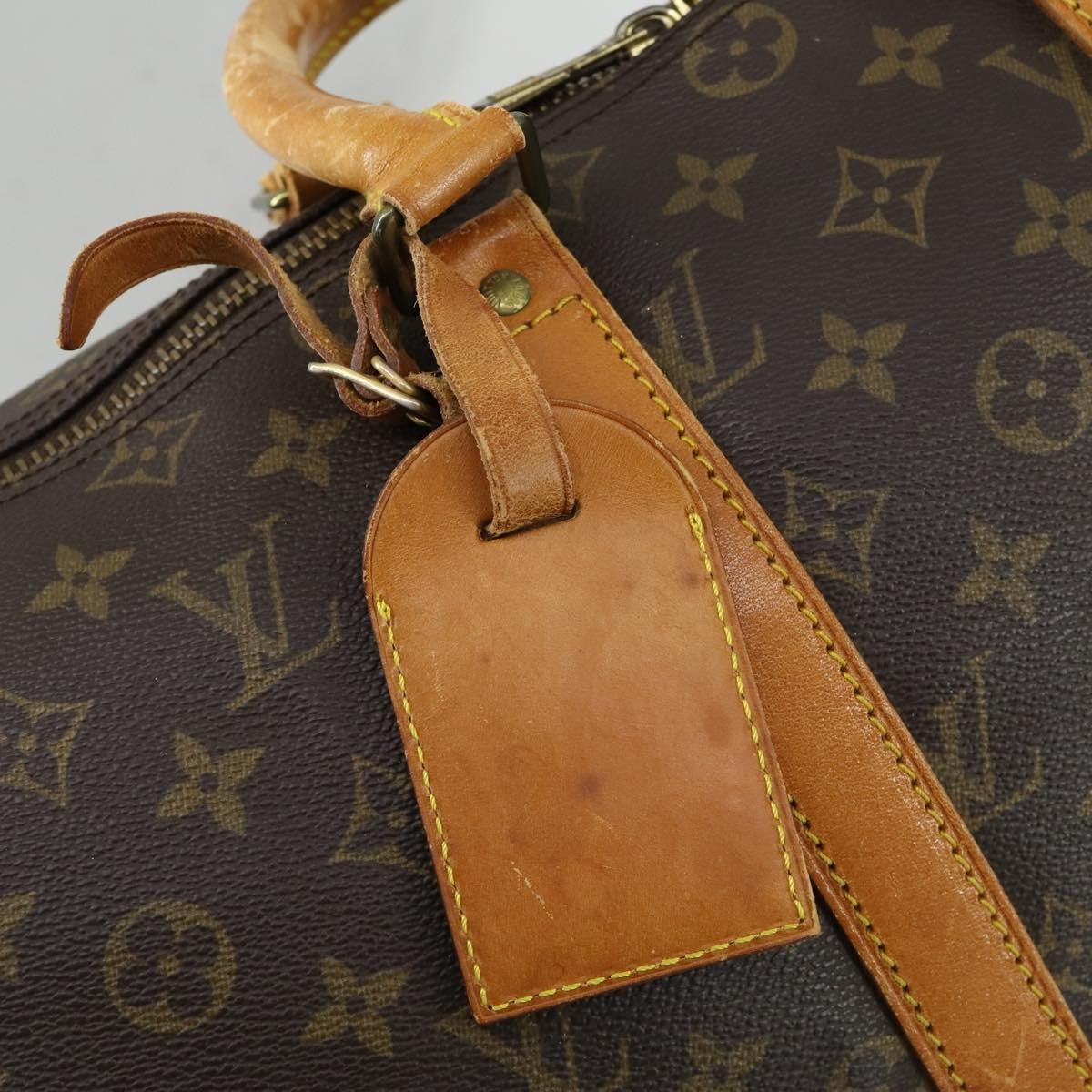 Louis Vuitton Keepall Bandouliere Bag Monogram Canvas Brown Canvas Travel Bag